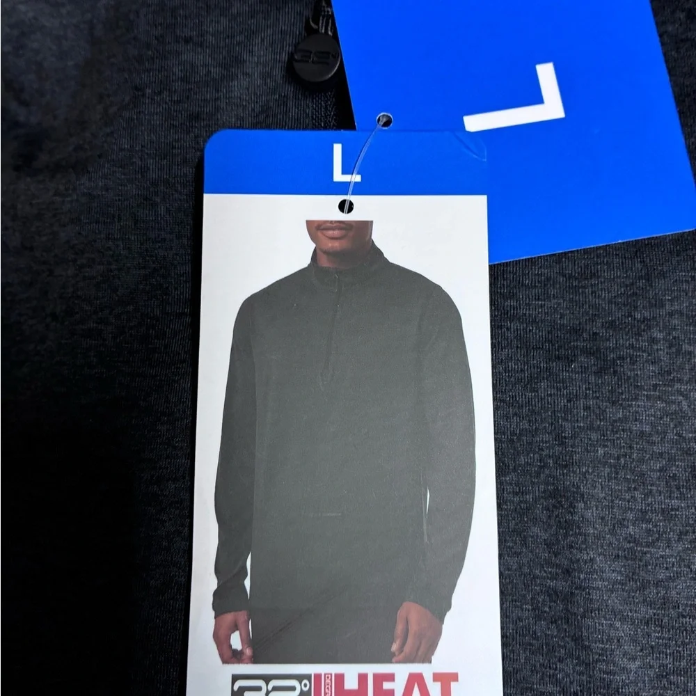 32‎ Degrees Black Long-Sleeve Quarter-Zip Performance Pullover